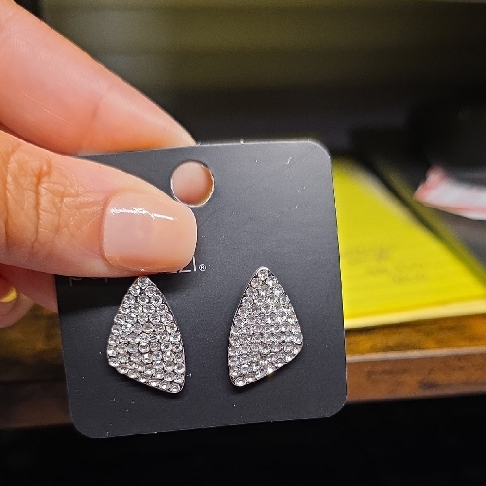 BUNDLE ANY 2, PAY ONE PRICE. Dazzling Silver Triangle Earrings